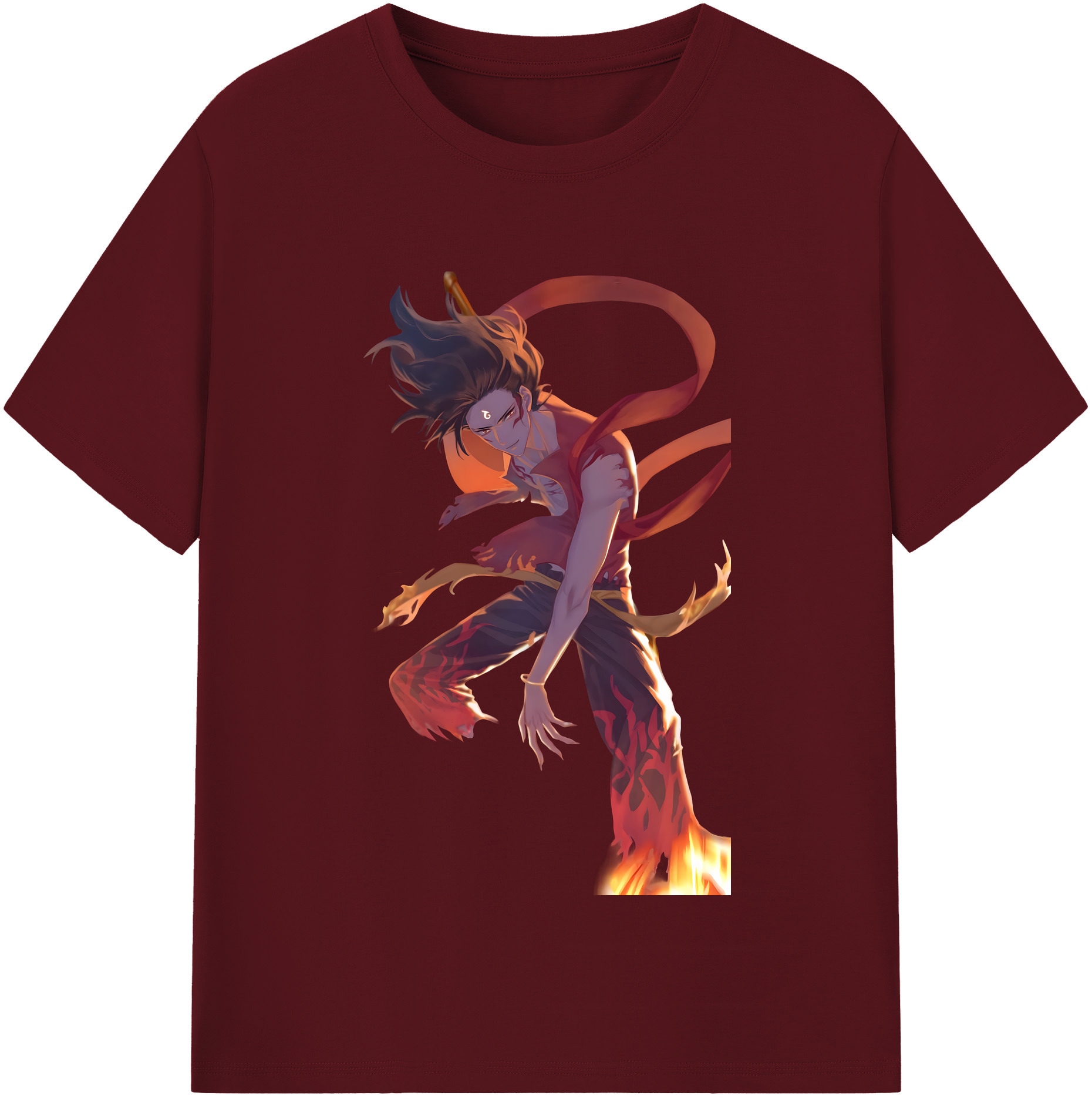 （画像用） Ne Zha 2 ナタ 魔童の大暴れ 綿100％半袖Tシャツ（フロントプリント）